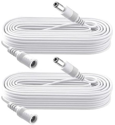 2-Pack 3m DC Verlengkabel 5.5mm x 2.1mm voor Beveiligingscamera's, DVR, Routers, Printers en LED Strips