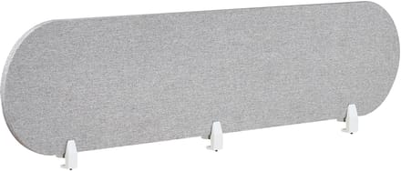 BELIANI SPARKY - Bureauscherm - Lichtgrijs - 180 x 40 cm - Polyester