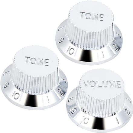 3 Stuks Gitaar Potentiometer Knop Dop Volume Toon Knoppen Zilver voor Elektrische Gitaars white