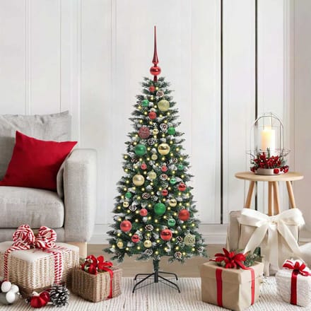 vidaXL - Kunstkerstboom - Groen - 120 - cm - PVC - en - Plastic - en - Staal