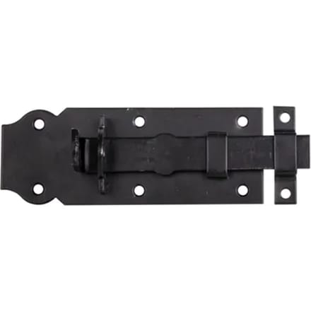 Alberts Sluitgrendel Met Platte Greep - Zwart Ruwstaal - 140 Mm