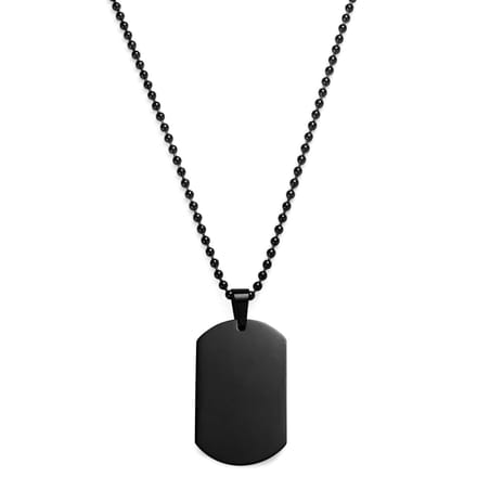 Zwarte Dogtagketting