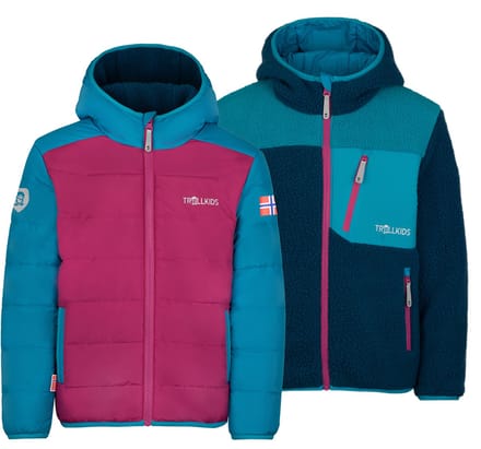 Trollkids Sandvika Turnover Jas Blauw,Roze 116 cm Kinderen