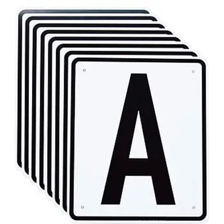 Horka Dressuurletters Basis 20 X 25 Cm Zwart/wit 8-delig