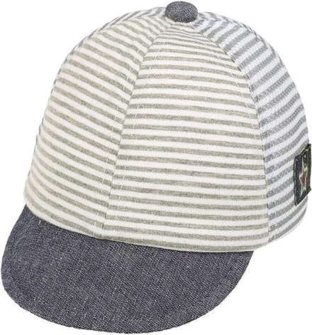 Baby petje | koel | verstelbaar | licht grijs/wit