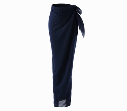 Emilie collection - pareo - marineblauw - lang - viscose mix