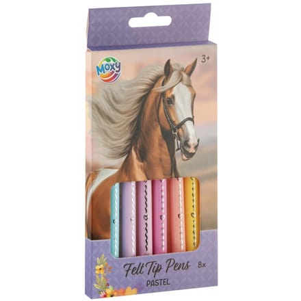 Horse - Viltstiften Pastel - Set van 8 Stukken