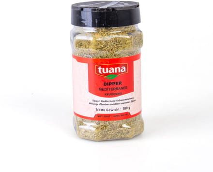 Tuana Kruiden - Dipper Mediterranee Kruidenmix - Strooibus 180g - Tuanashop - MP-D-0015