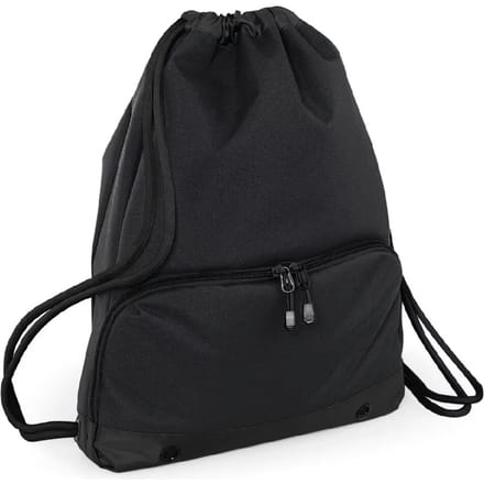 Athleisure Gymsac met koord BagBase - 11 Liter Black/Black