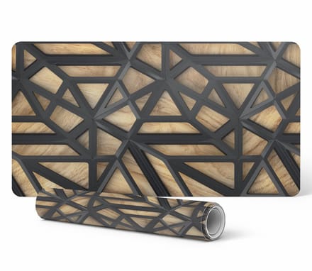Antislip bureaumat met 3D geometrische print 120x60 cm