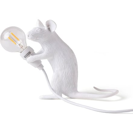 SELETTI Mouse Lamp LED decoratieve lamp USB zittend wit