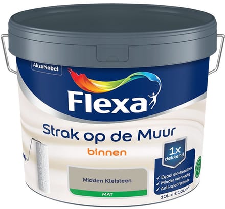 Flexa - Strak Op De Muur Binnen Mat - Midden Kleisteen - Mengverf - 10 L
