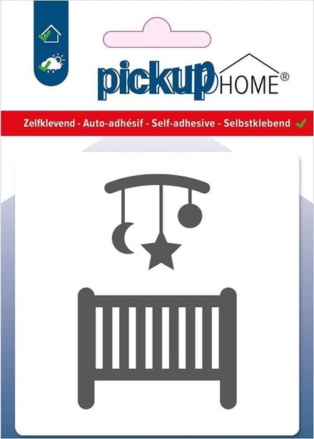 Pickup Babykamer wit - 90x90 mm Pictogram Route Acryl
