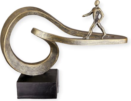 Gilde Handwerk - Sculptuur - Beeld - Je eigen pad volgen - 25x32x15 cm - Bronskleurig Polyresin