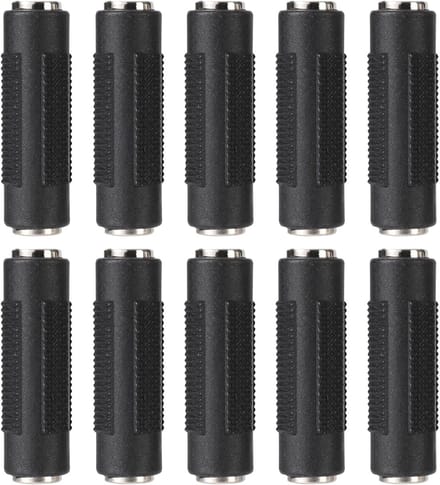 Stereo Koppeling - Audio Verbinding - Verlengen Kabels - Set van 10 - 3.5mm - Zwart
