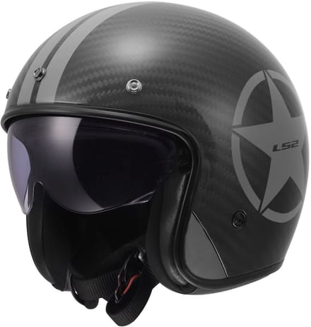 LS2 OF601 Bob II Carbon Star Open-Face Helm -