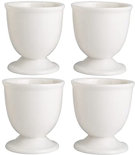 Set van 4 keramische eierbekers voor gekookte eieren