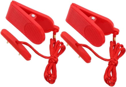 Loopband Sleutel - Veiligheidssleutel Accessoire - Fitness Veiligheid - Universele Dubbele Insteek - 2 Stuks - Rood