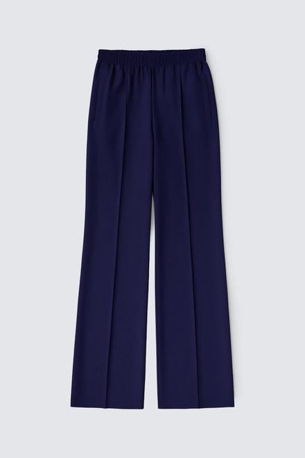 Touché Privé - Geplooide broek met elastische taille - Marine - Dames