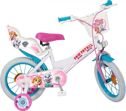 Vélo pour enfants Pat' Patrouille 14 pouces pour filles de 4 à 6 ans blanc