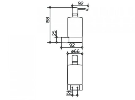 Keuco Plan - Zeepdispenser met houder, 250 ml, mat glas/chroom 14953019000