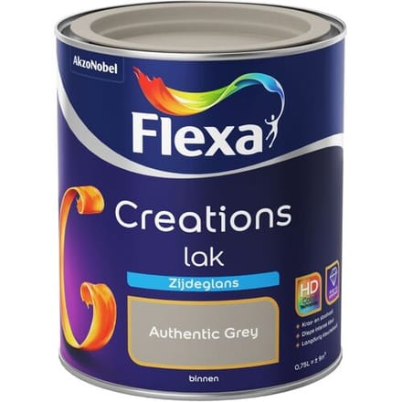 Flexa - Creations Lak Zijdeglans - Authentic Grey - 750 Ml
