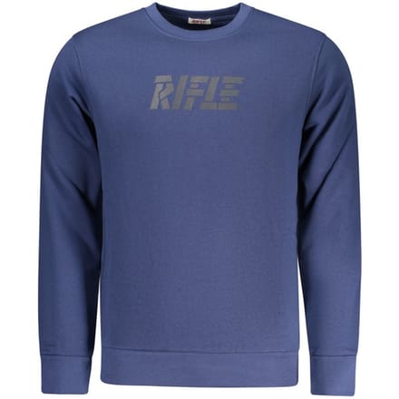 Rifle Blauwe Katoenen Sweater voor Mannen