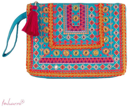 Imbarro - Pouch - Toilettas - Makeuptas - Sierra - 100% Katoen - Handmade - 20x26cm