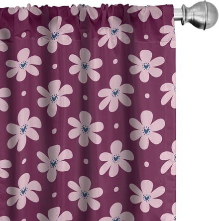 ABAKUHAUS Roze Bloemen – 2x75x175 cm – Mikrofaser – Halfschaduw