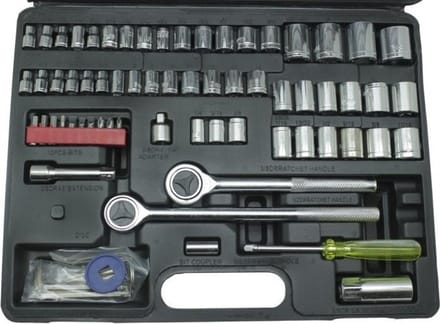 Hofftech Dopsleutelset 1/4", 1/2" en 3/8" opname 73-delig