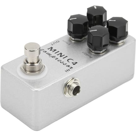 Pédale d'effet compresseur pour guitare Métal Argent Mini Compresseurs Pédales 4 Contrôles de Base gray