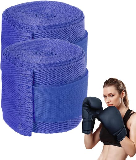 Bokswikkel - Hand wraps - Pols bescherming - Elastische compressie - 100 g - Blauw