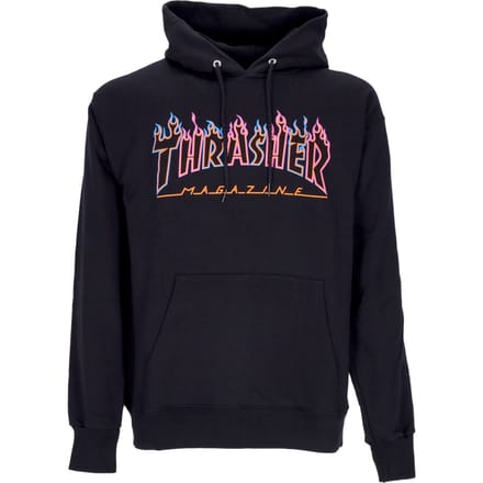 Double Flame Neon Hood-sweatshirt voor heren, zwart/neon