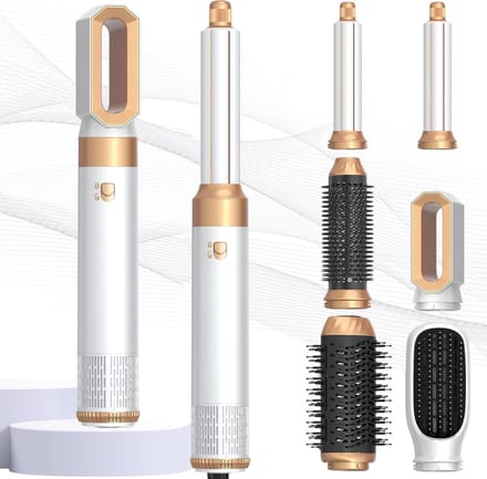 Haarstylingset - Luchtstyler Krultang - Haar Stijlen Krullen - 6-in-1 Functionaliteit - 1.13 kg - Wit