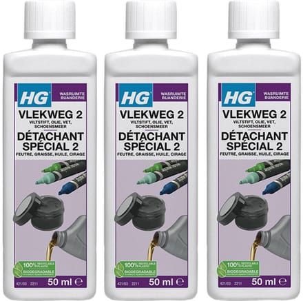 HG Vlekweg 2, 3 stuks + Gratis KD spons