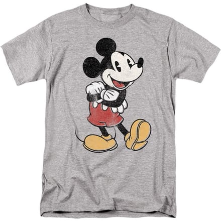 Disney Heren Mickey Mouse Classic Pose T-Shirt (Sport Heide)