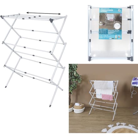 4goodz Droogrek Inklapbaar - Metalen Wasrek - 9m Droogruimte - Wit