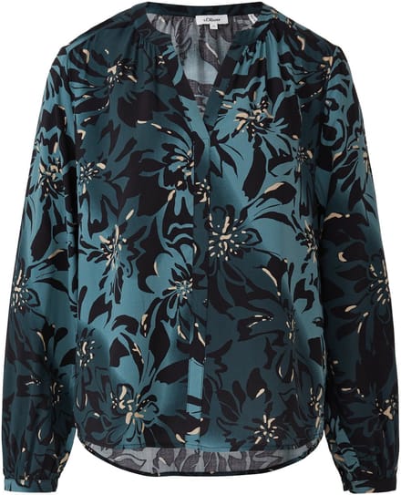 Blouse Tunikablouse van Viscosemix met All-over-Print voor vrouwen s.Oliver