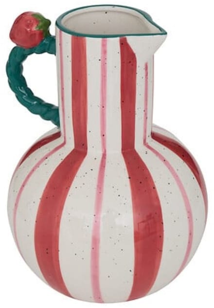 Atmosphera - Keramieken Vaas Fruity Multicolor - 25 cm Gestreept - Waterdicht