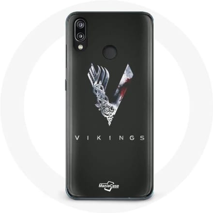 Coque - Vikings - Huawei P20 Lite - Souple - Gris - Logo V Épée gris
