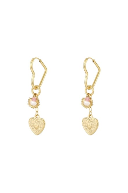 Heart hearty oorbellen