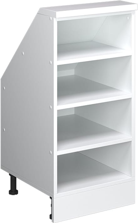 Vicco Rion Kast voor schuine wand – 40 x 81.6 cm met 4 compartimenten Wit