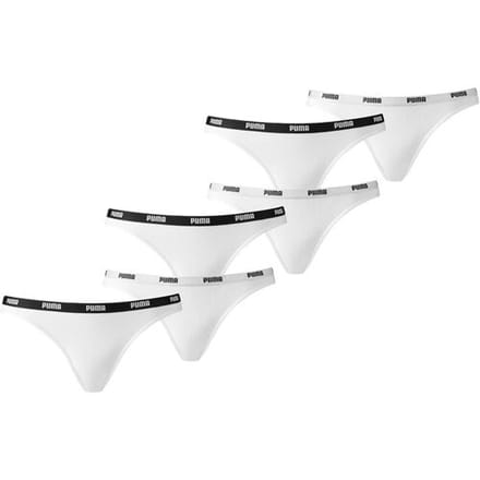 Puma Bikini Slip Dames Wit 6-Pack-XS