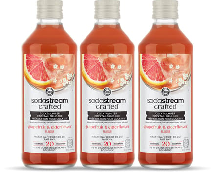Sodastream Crafted Mixers Elderflower Grapefruit Siroop - 3 pack
