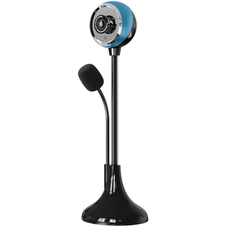 Caméra de bureau USB SADA A09 avec objectif grand angle à mise au point manuelle et basculement facile entre l'horizontale et la verticale bleu