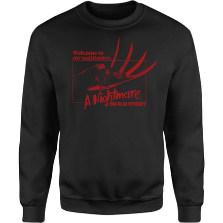 A Nightmare On Elm Street Welcome To My Nightmare Sweatshirt - Black - XXL