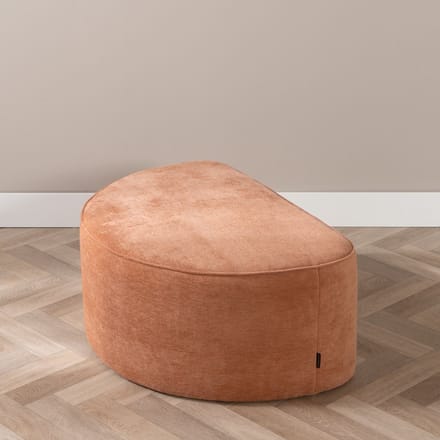 Bronx71® Hocker Neso halve maan stof gemêleerd terracotta
