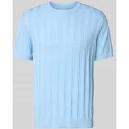 Gebreid shirt van viscosemix met ronde hals