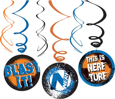 Amscan - Nerf - Swirl hangdecoratie (6 stuks)