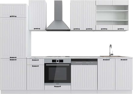 Vicco Fame-Line Complete keukeneenheid – 300 cm, WB Marmer Wit landhuis/wit